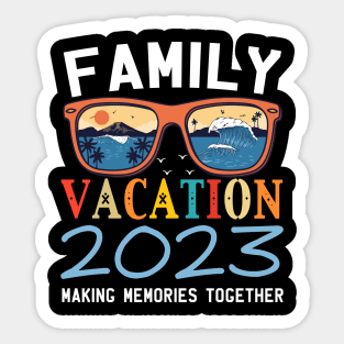 Family Vacation 2023 Beach Matching Summer Vacation 2023 Sticker